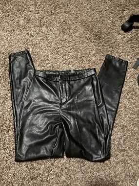 Black Faux Leather Men’s Pants - BBJ